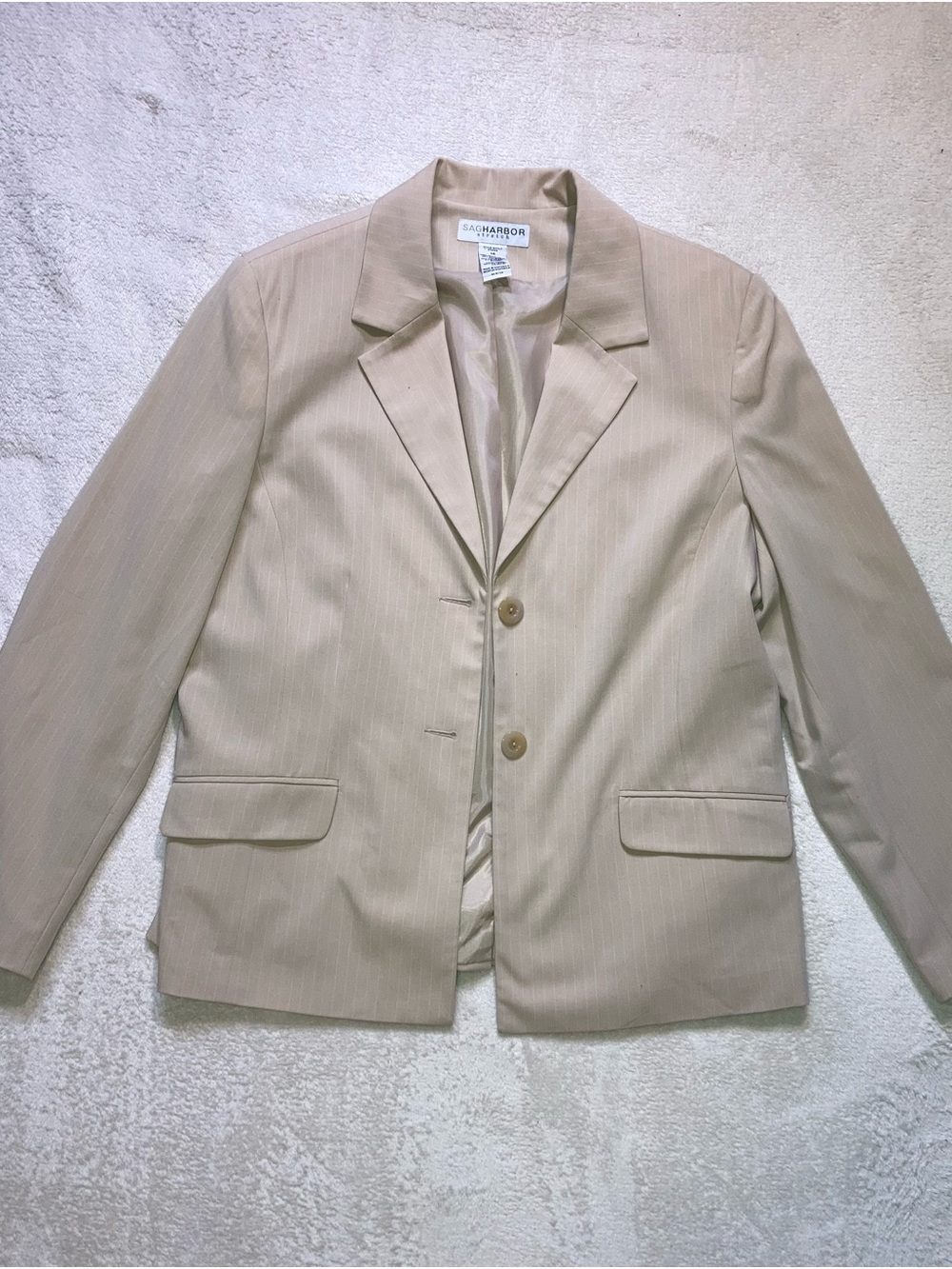 Sag Harbor Light Beige Tailored Blazer